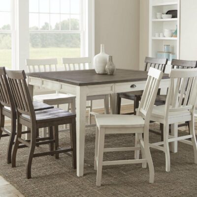 Steve Silver | Dining Room Farmhouse Counter Height Table with 18″ Leaf