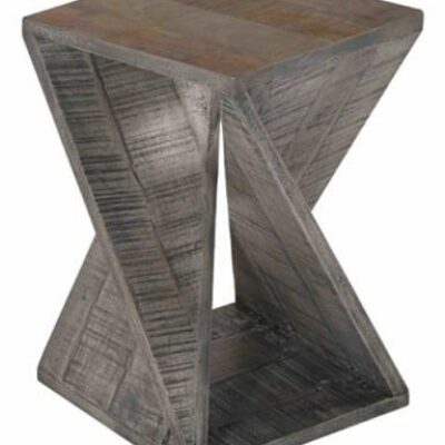 Signature Design by Ashley | Living Room Gray Wood Twist Accent Table