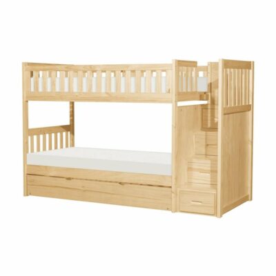 Homelegance | Kids Transitional Twin/Twin Step Bunk Bed with Twin Trundle