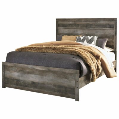 Signature Design by Ashley | Bedroom Queen Rustic Plank Effect Panel Bed