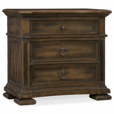 Hooker Furniture | Bedroom Traditional 3-Drawer Nightstand with USB Port and Outlets