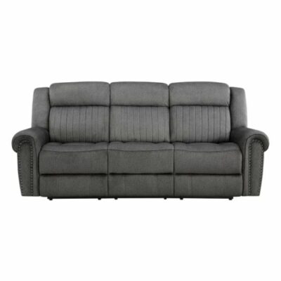 Homelegance | Living Room Transitional Power Double Reclining Sofa with Nailhead Trim