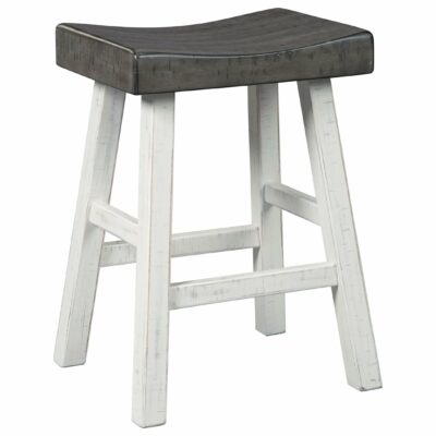 Signature Design by Ashley | Dining Room Brown Gray/Antique White Two-Tone Stool