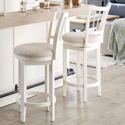 Parker House | Dining Room Transitional Swivel Barstool with Spindle Back and Upholstered Seat