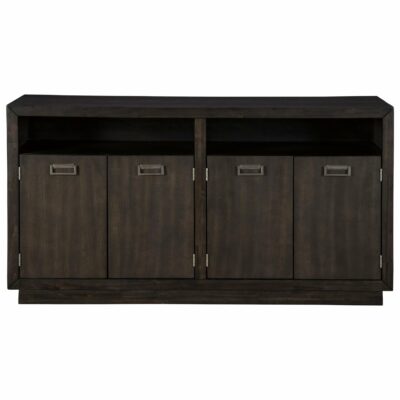 Signature Design by Ashley | Dining Room Contemporary Dining Room Server with Metal Accents in Dark Espresso Finish