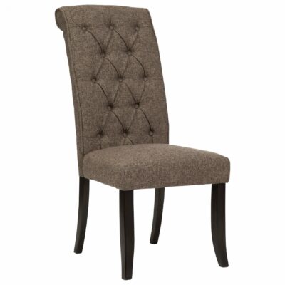 Signature Design by Ashley | Dining Room Dining Upholstered Side Chair with Button Tufting and Roll Back Design