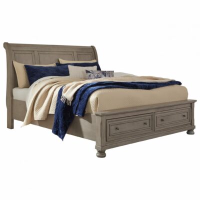 Signature Design by Ashley | Bedroom Casual Queen Sleigh Bed with Footboard Storage