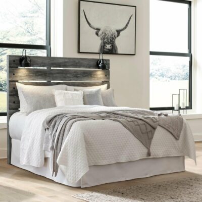 Signature Design by Ashley | Bedroom Queen Panel Headboard with Sconce Lights