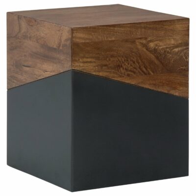 Signature Design by Ashley | Living Room Contemporary Two-Tone Wood/Painted Finish Square Accent Table