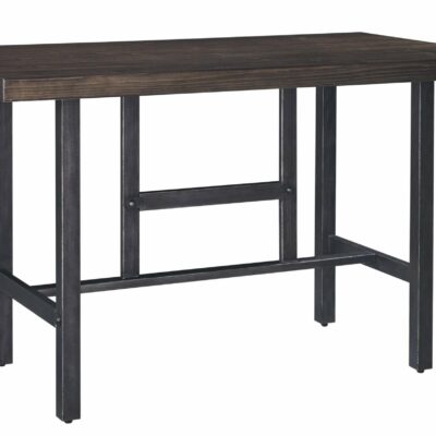 Signature Design by Ashley | Dining Room Rectangular Dining Room Counter Table w/ Pine Veneers and Metal Base