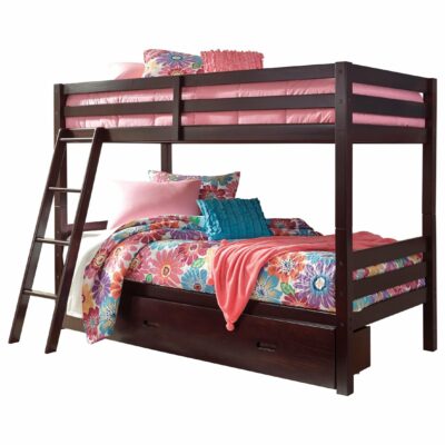 Signature Design by Ashley | Kids Solid Pine Twin/Twin Bunk Bed w/ Under Bed Storage