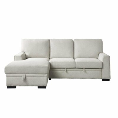 Homelegance | Living Room Transitional 2-Piece Sectional Sofa with Pull-out Bed