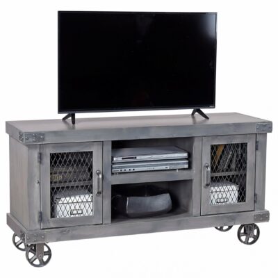 Aspenhome | Living Room 55″ Console with Metal Casters