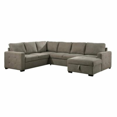 Homelegance | Living Room Contemporary 3-Piece Sectional Sofa with Pull-out Bed and Right Chaise