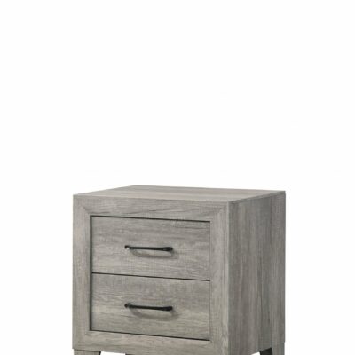 Crown Mark | Bedroom Hopkins Contemporary 2-Drawer Nightstand – Driftwod