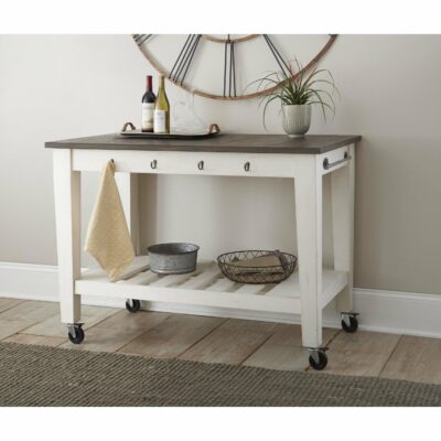 Steve Silver | Dining Room Two-Tone Kitchen Cart with Casters