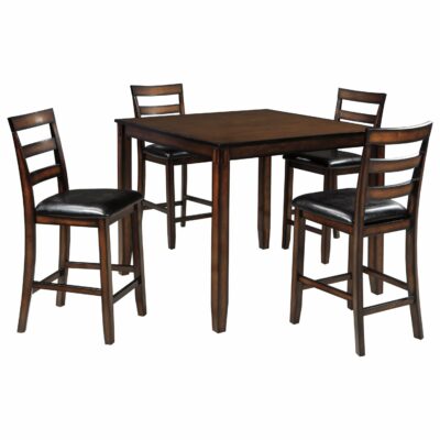 Signature Design by Ashley | Dining Room Burnished Brown 5-Piece Dining Room Counter Table Set