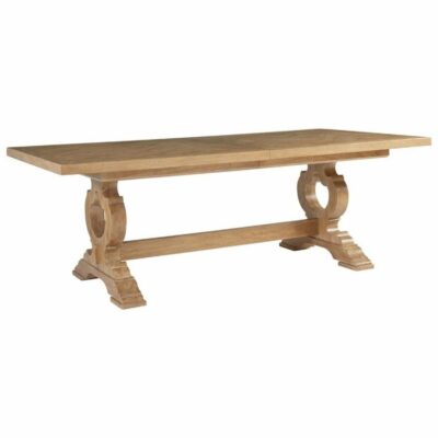 Tommy Bahama Home | Dining Room Farmington Rectangular Trestle Dining Table with Two Table Extension Leaves