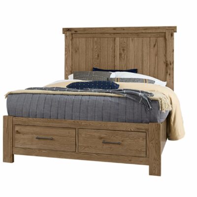 Vaughan Bassett | Bedroom Transitional Rustic Queen Dovetail Storage Bed