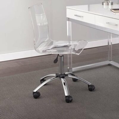 Steve Silver | Home Office Adjustable Height Acrylic Swivel Chair with Casters