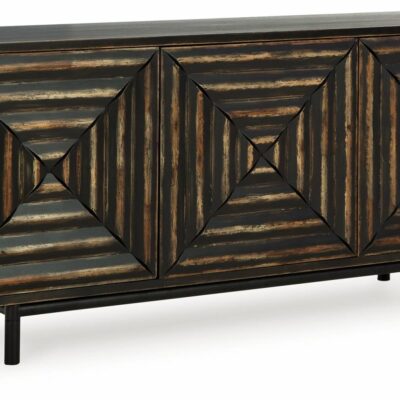 Signature Design by Ashley | Living Room Contemporary 3-Door Accent Cabinet