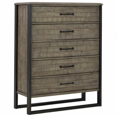 Signature Design by Ashley | Bedroom Rustic Reclaimed Wood Drawer Chest with Smooth-Gliding Drawers