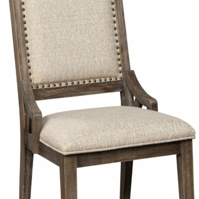 Signature Design by Ashley | Dining Room Farmhouse Dining Upholstered Side Chair with Beige Fabric