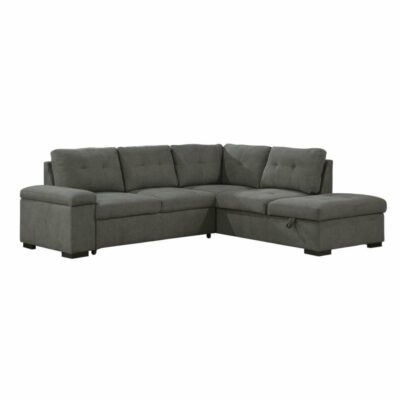 Homelegance | Living Room Transitional 2-Piece Sectional Sofa with Bed and Storage