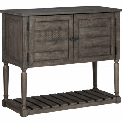 Signature Design by Ashley | Living Room Accent Cabinet with Slat Shelf