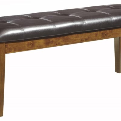 Signature Design by Ashley | Dining Room Casual Faux Leather Large Upholstered Dining Bench With Button Tufting