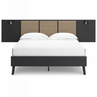 Signature Design by Ashley | Bedroom Contemporary Queen Panel Platform Bed with 2 Extensions