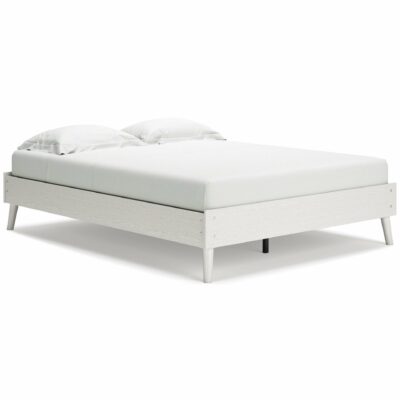 Signature Design by Ashley | Bedroom White Queen Platform Bed