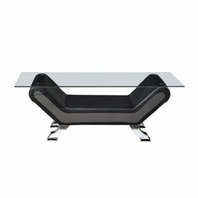 Homelegance | Living Room Contemporary Cocktail Table with Glass Table Top