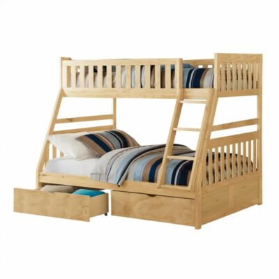 Homelegance | Kids Casual Twin over Full Bunk Bed with Storage Boxes