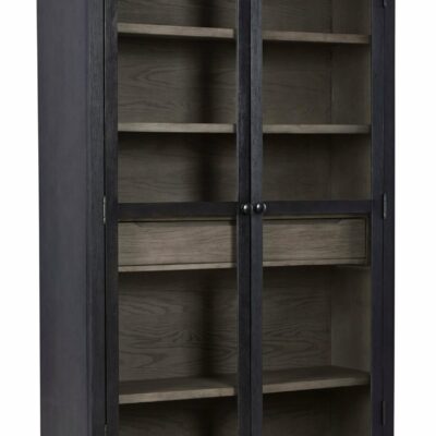 Signature Design by Ashley | Living Room Tall Accent Cabinet with Glass Doors