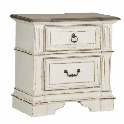 Liberty Furniture | Bedroom Traditional 2 Drawer Nightstand with Built In Charging Station