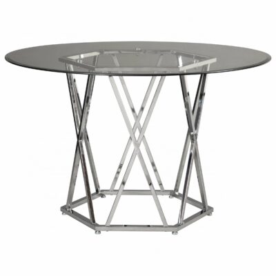 Signature Design by Ashley | Dining Room Contemporary Round Dining Room Table with Glass Top