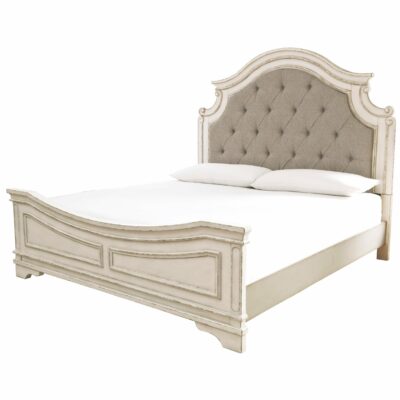 Signature Design by Ashley | Bedroom Queen Upholstered Panel Bed with Button Tufting