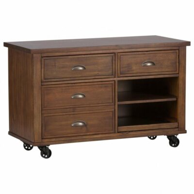 Liberty Furniture | Home Office Industrial Credenza with Pull Out Printer Shelf