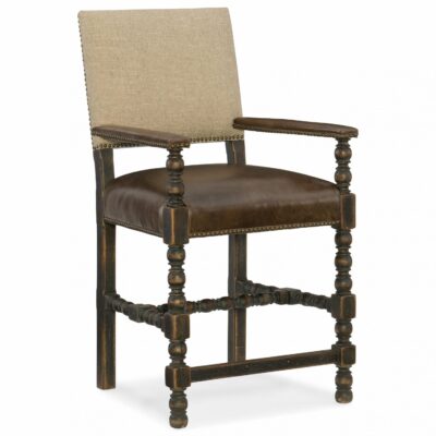 Hooker Furniture | Dining Room Traditional Comfort Counter Stool with Leather Seat