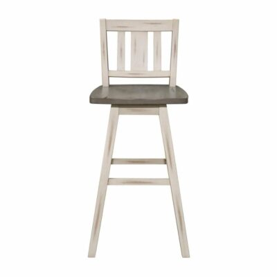 Homelegance | Dining Room Rustic Bar Height Swivel Chair with Slat Back Design