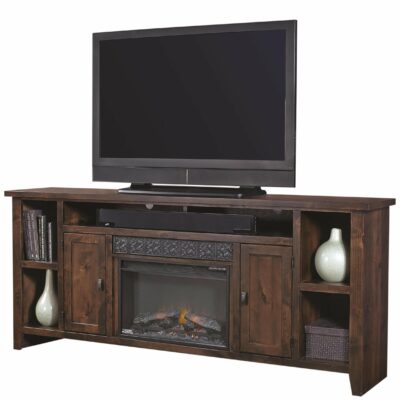 Aspenhome | Living Room 84″ Fireplace Console with Soundbar Area