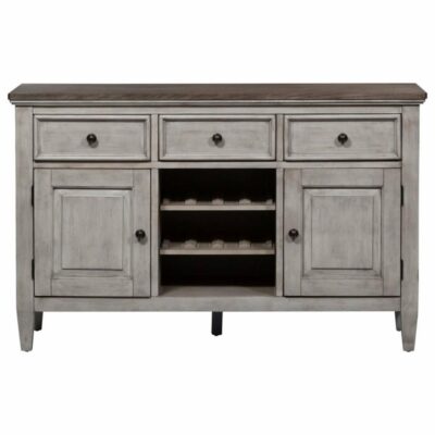 Liberty Furniture | Dining Room Cottage Two-Tone Server with Wine Rack