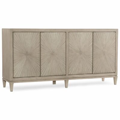 Hooker Furniture | Dining Room Coastal 4-Drawer Buffet with Sunburst Door Fronts