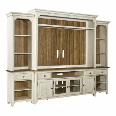 Liberty Furniture | Living Room Relaxed Vintage Entertainment Center with Piers