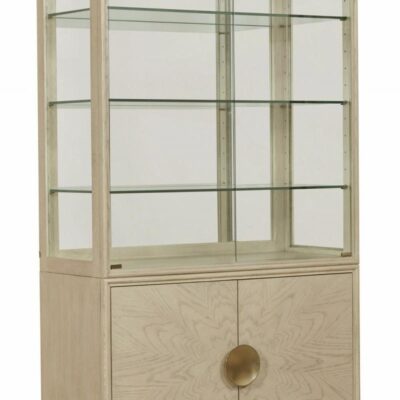 American Drew | Storage & Display Baltic Cabinet with Glass Shelves with Plate Grooves