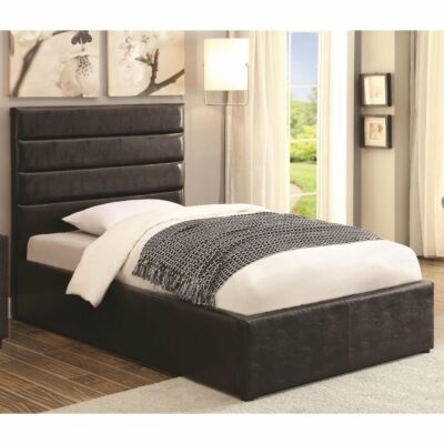 Coaster | Kids Full Black Leatherette Upholstered Bed with Lift Top Storage