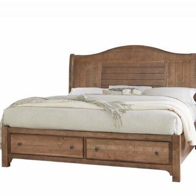 Vaughan Bassett | Bedroom Rustic Farmhouse Queen Sleigh Storage Bed