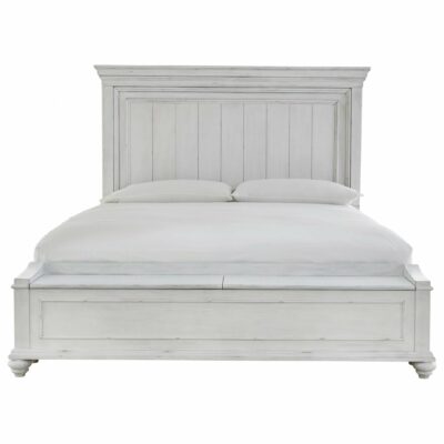 Benchcraft | Bedroom Relaxed Vintage Queen Panel Bed with Storage Bench