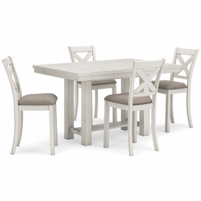 Signature Design by Ashley | Dining Room Counter Height Dining Table And 4 Barstools